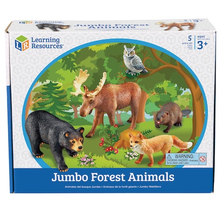 Learning Resources Jumbo Forest Animals, 5 Pieces 0787